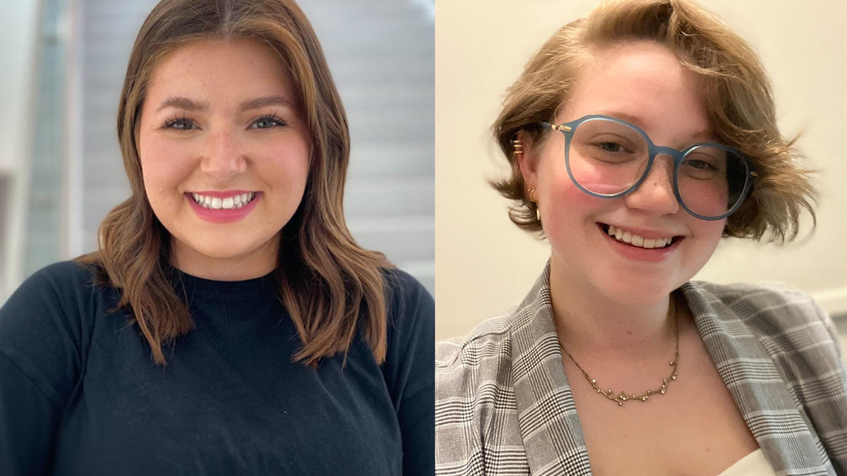 Left: Headshot of Ashbey Manning Right: Headshot of Sydney Chapman