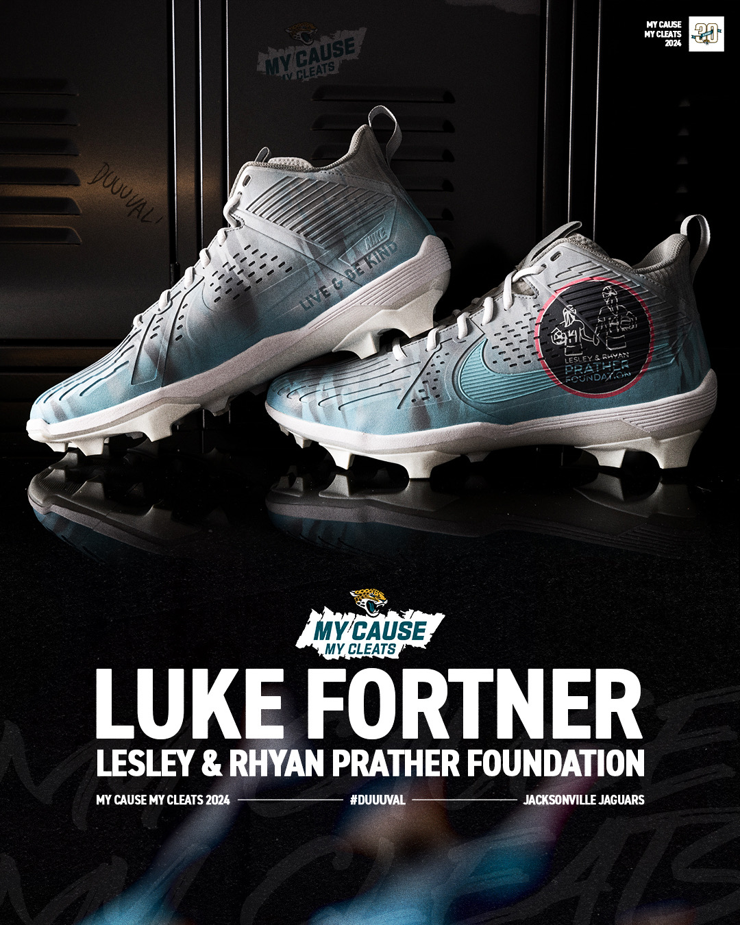 Fortner's Lesley & Rhyan Prather Foundation cleats 