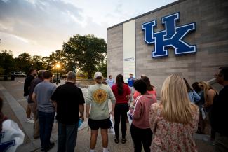 UK campus tour at sunset