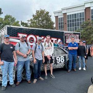 Toyota Day students with car 