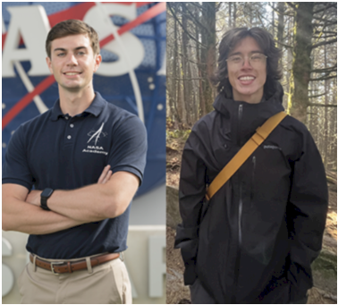 From left: Asa O'Neal and Harrison Yang. The Wildcats were selected from a pool of 1,353 undergraduates nominated by 446 institutions. Photos provided.