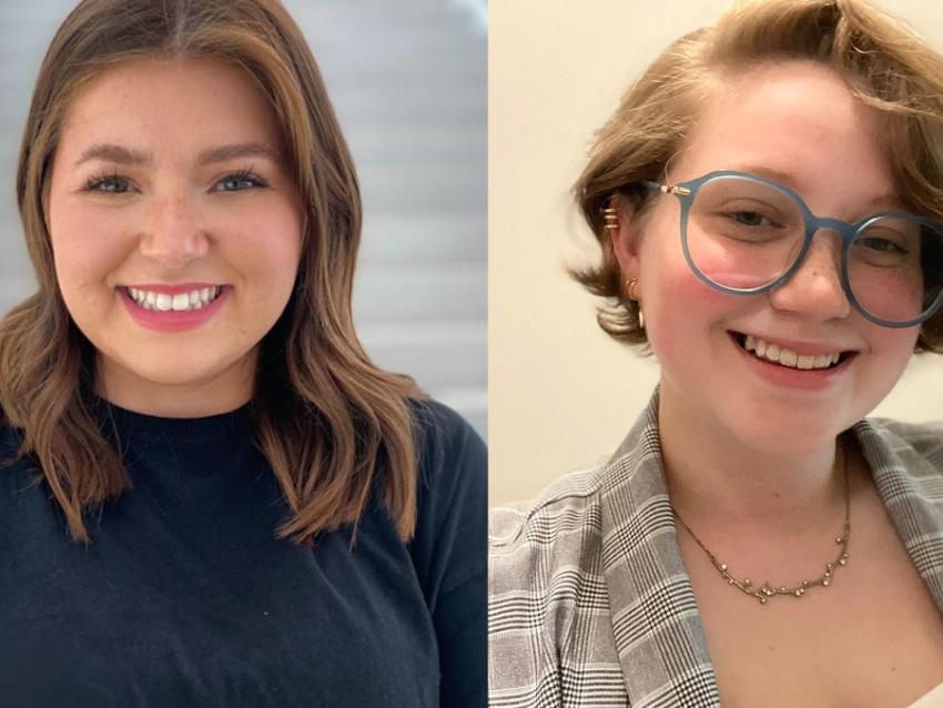 Left: Headshot of Ashbey Manning Right: Headshot of Sydney Chapman