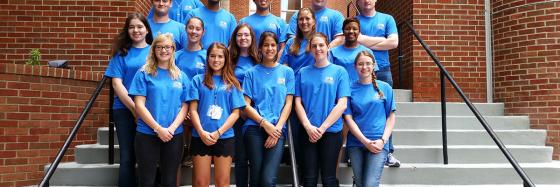 2017 REU participates all wearing matching t-shirts.