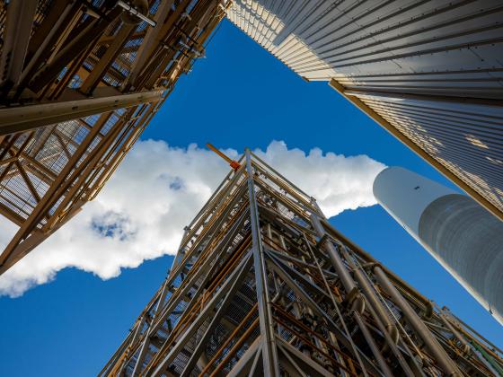 Power plant exhaust stack